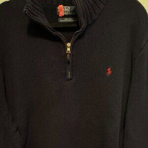 Vintage Preppy Polo Quarter Zip – Men’s 4XB - 0112
